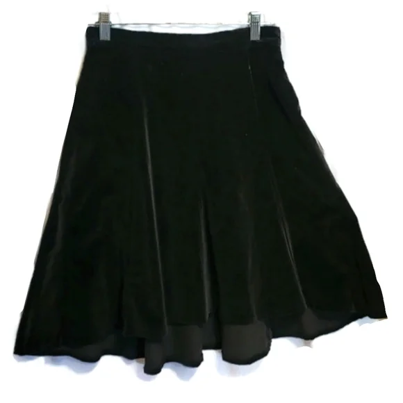 VTG Miller Stockman Western Living Black Velvety Hi-Lo Circle Skirt Equestrian - Picture 3 of 11